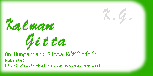 kalman gitta business card
